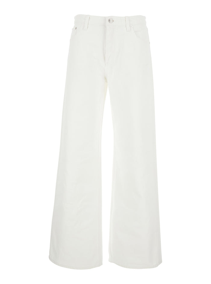 Super Wide Jeans R.r.eva Herzigova With Five-Pocket Details White Women