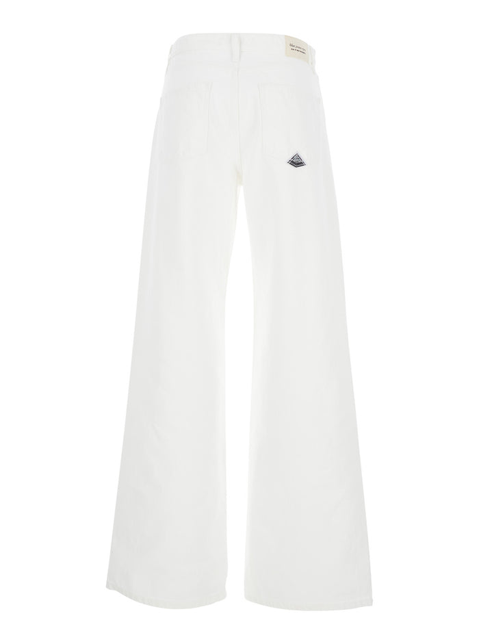 Super Wide Jeans R.r.eva Herzigova With Five-Pocket Details White Women
