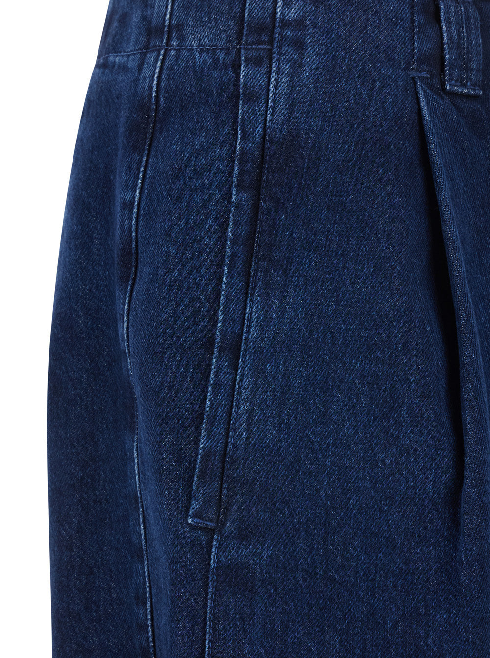 Eva Pants with R.R.EVA HERZIGOVA Detail in Blue Denim Women Blu Jean