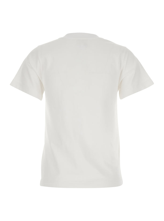 Grommet Embroidered Floral Tee - White T-Shirt with embroidery and metal details Cotton Women Tshirts Polo Shirts