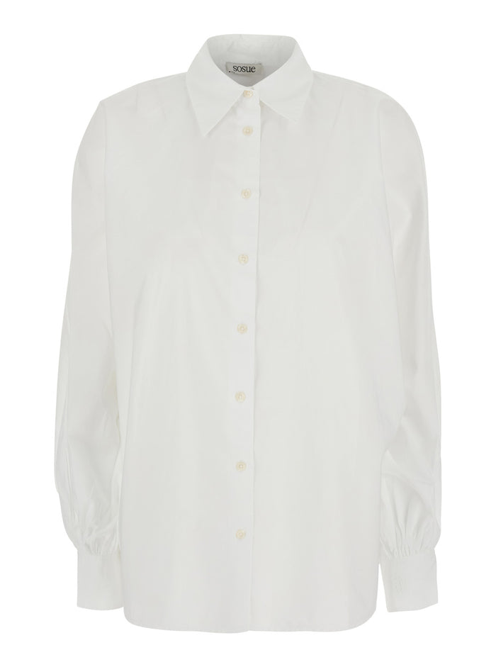 Classic White Cotton Shirt For Women And Blouses