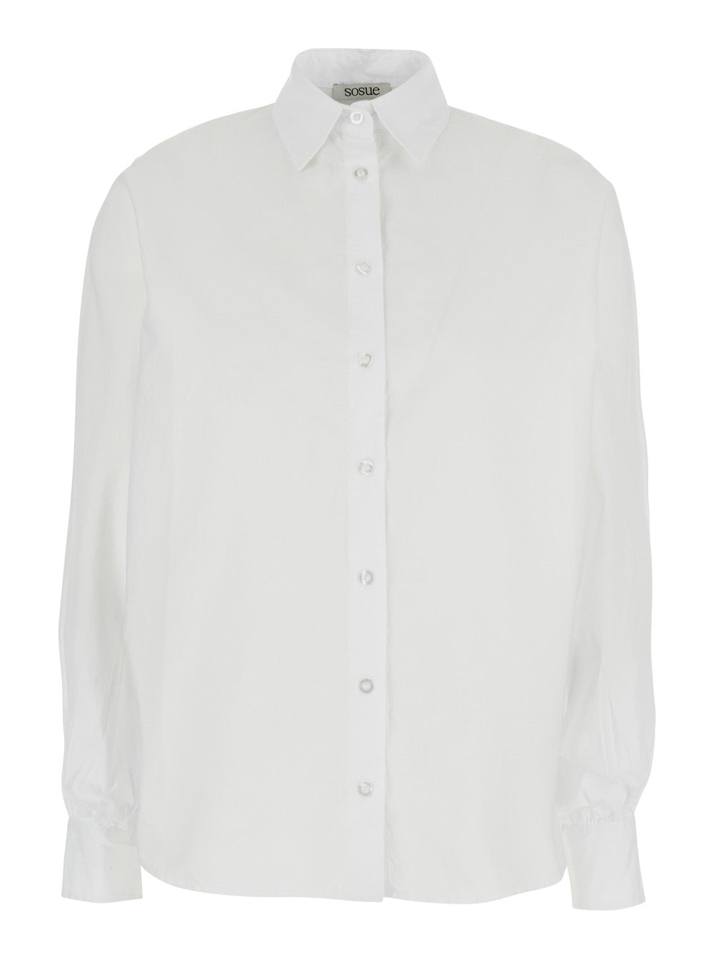 Shirt Antonia Slim With Long Sleeves White Cotton For Women And Blouses