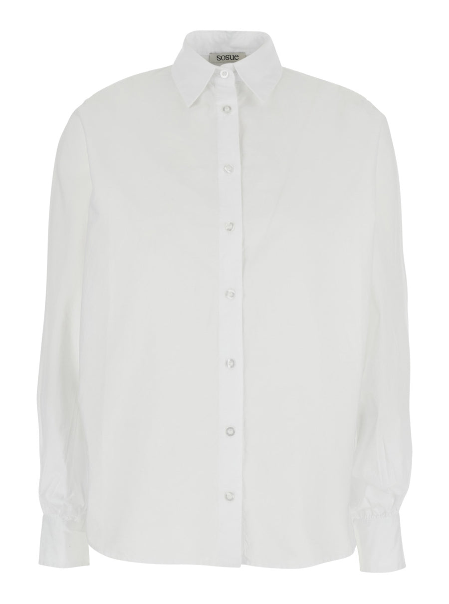 Shirt Antonia Slim White Cotton Blouses