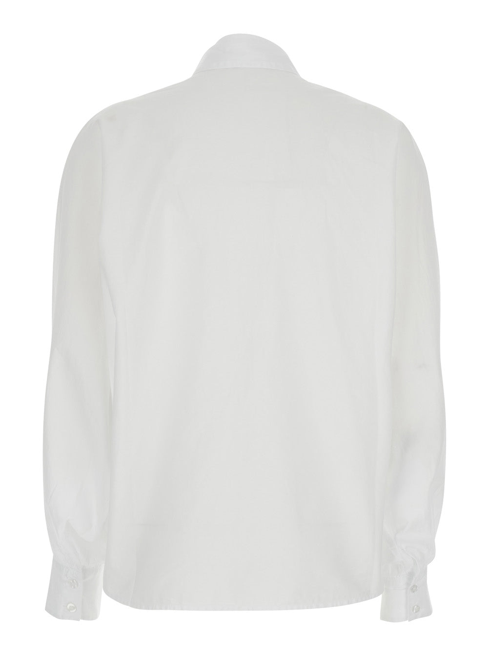 Shirt Antonia Slim With Long Sleeves White Cotton For Women And Blouses
