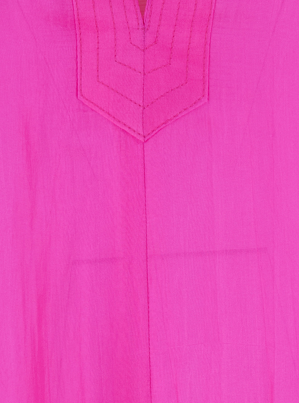 Kaftan Two Tone With V-Neck Fuchsia Fabric For Women Fuxia Beachwear