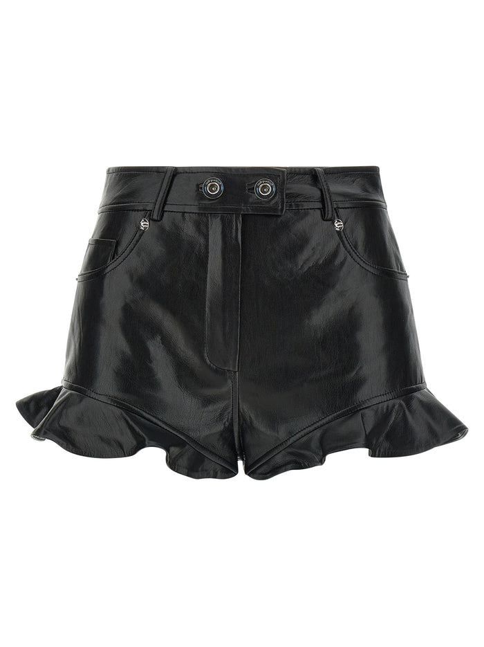 Voluntary shorts Black Polyurethane Bermuda