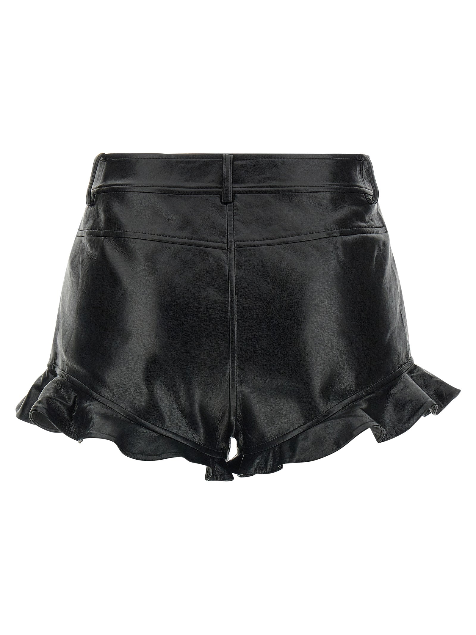 Voluntary shorts Black Polyurethane Bermuda