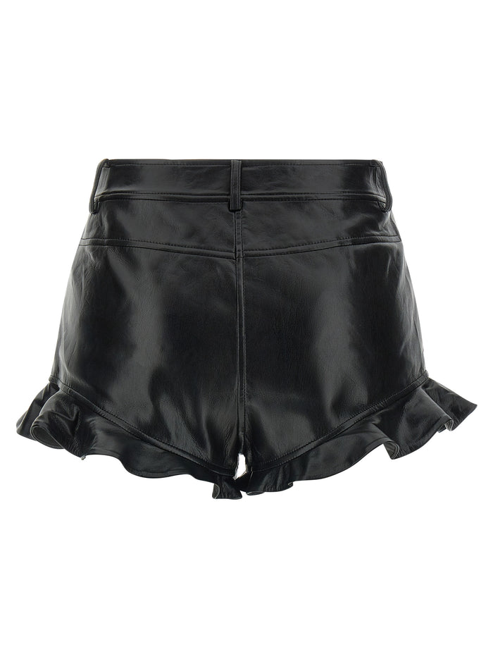 Voluntary shorts Black Polyurethane Bermuda