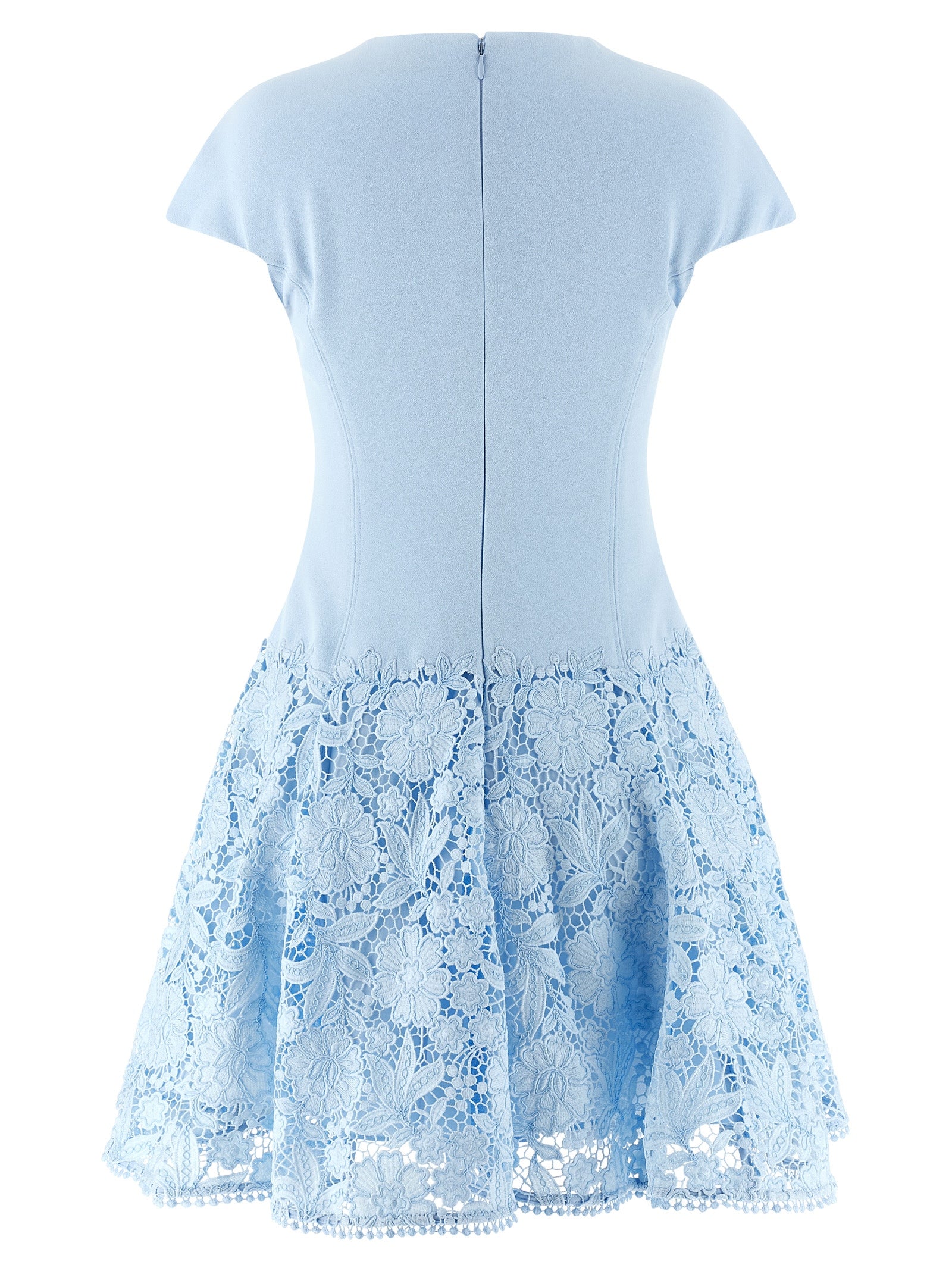 Blue Crepe Lace dress Light Polyester