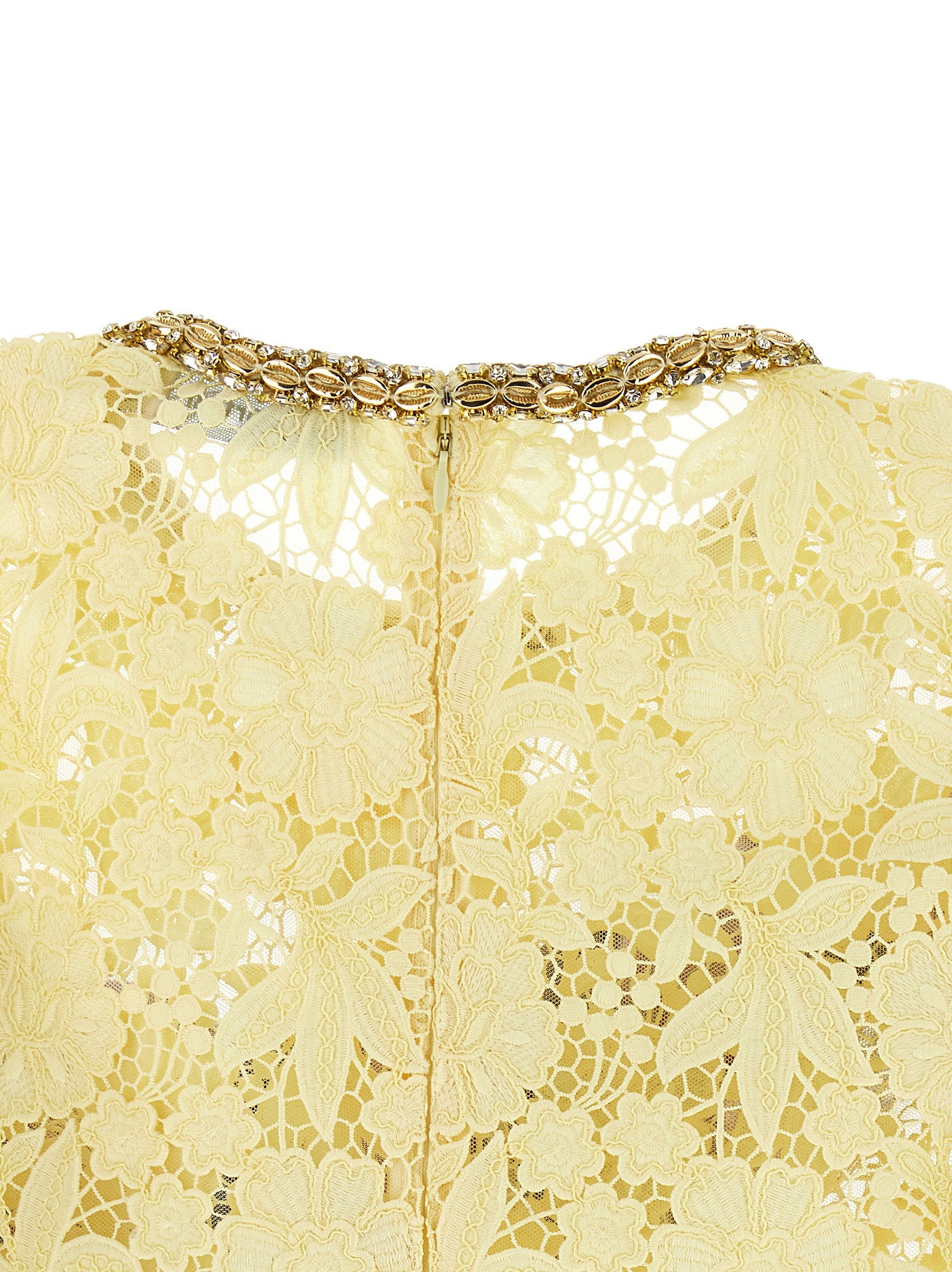 Yellow Lace top Multicolor Polyester Tops