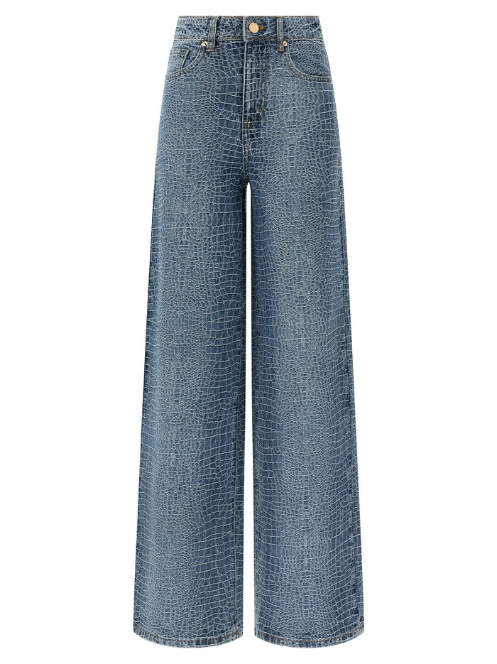 Rhinestone jeans Multicolor Cotton