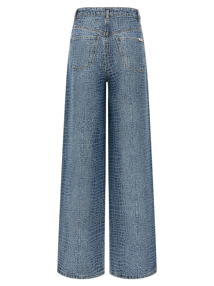 Rhinestone jeans Multicolor Cotton