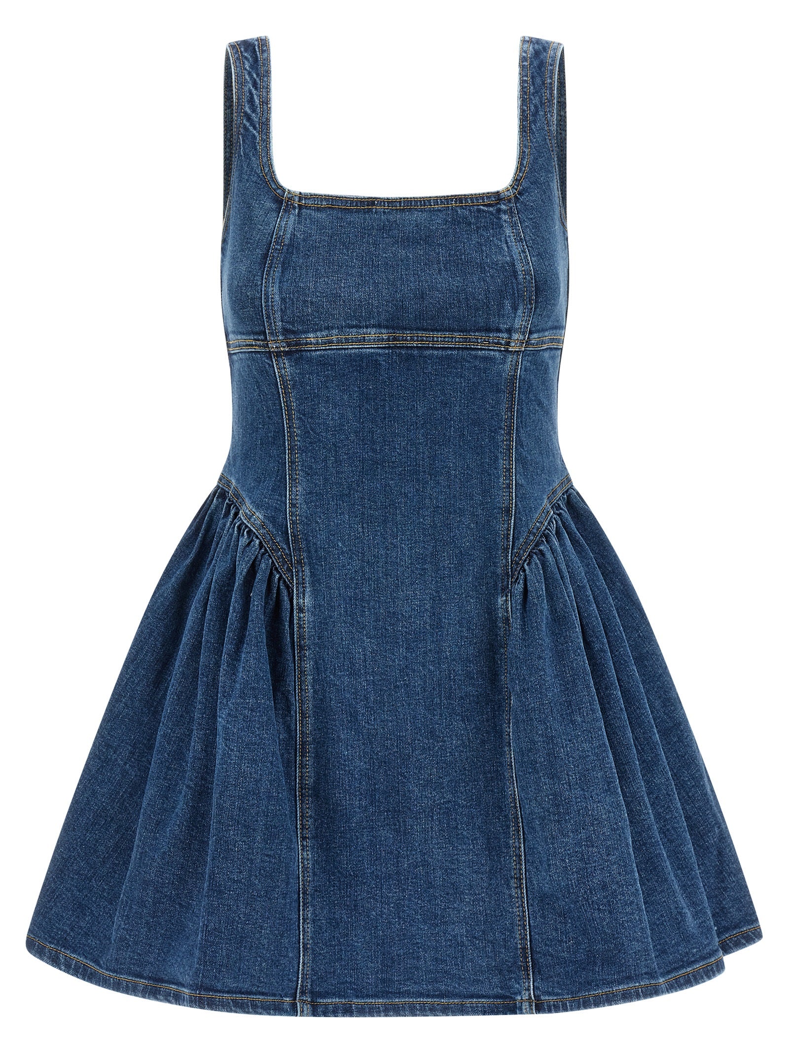 Denim mini dress Blue Cotton