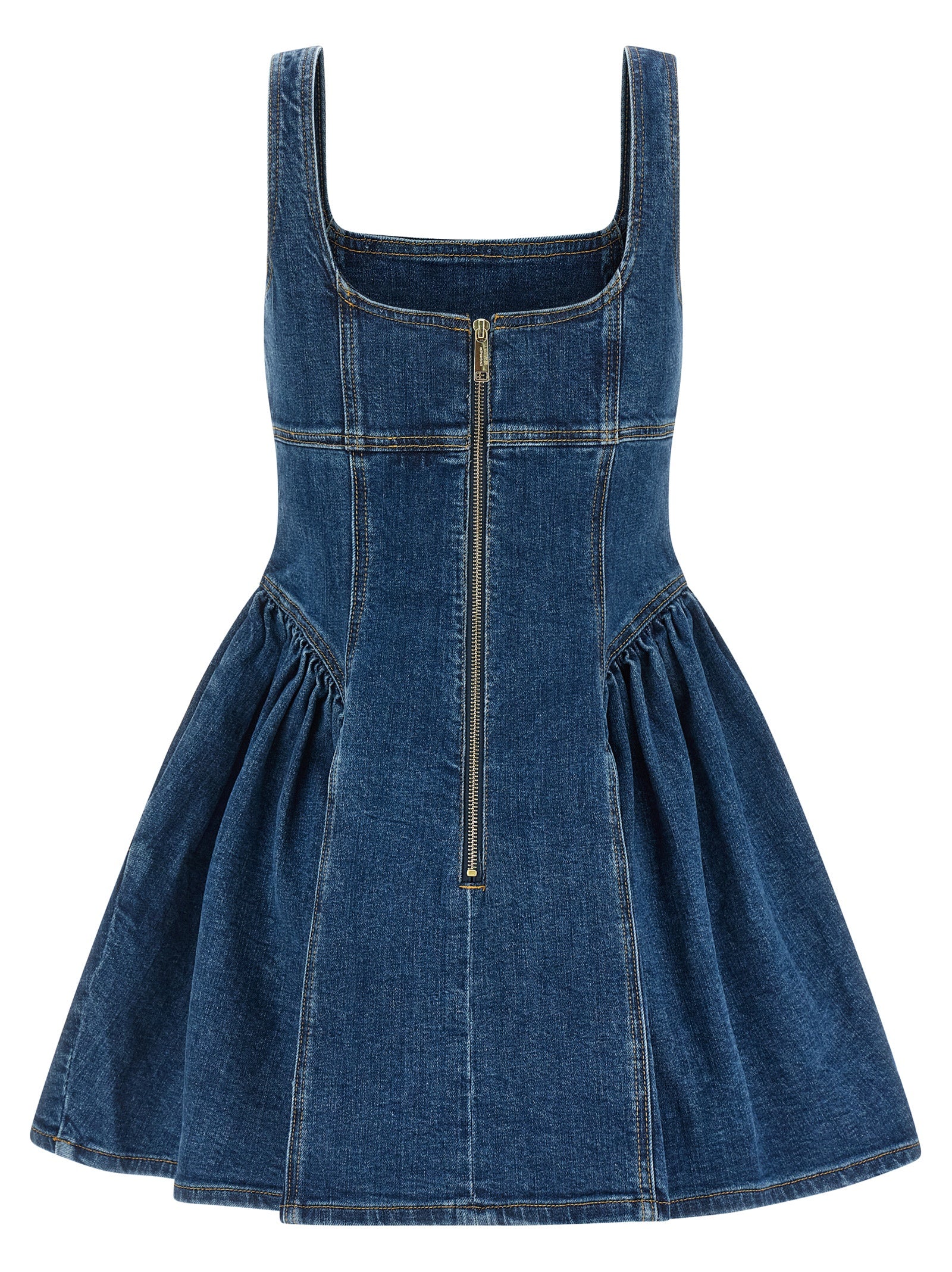 Denim mini dress Blue Cotton