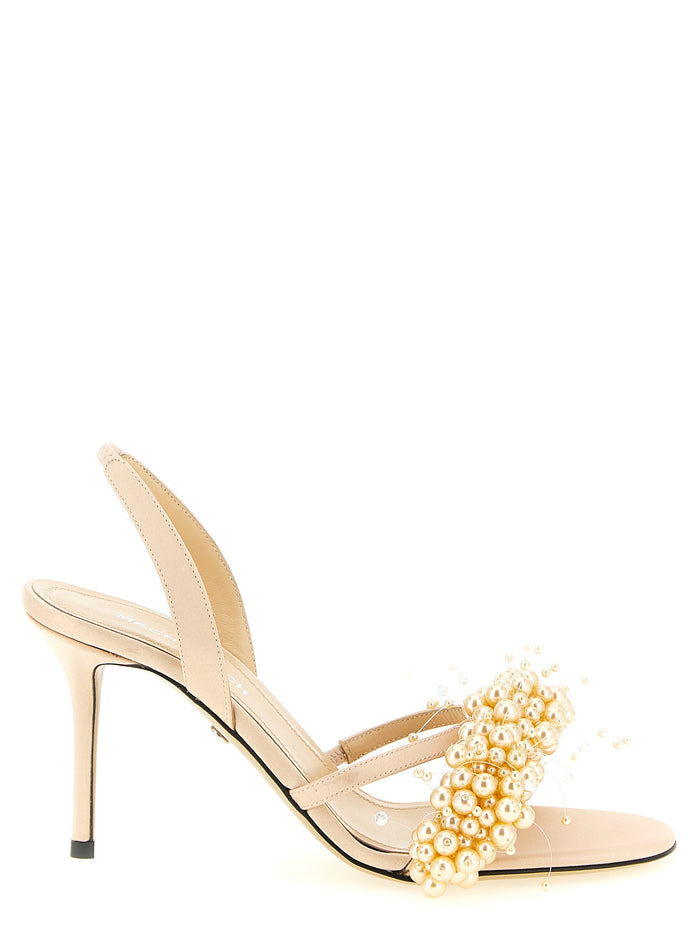 Floating Pearl sandals Gold Satin