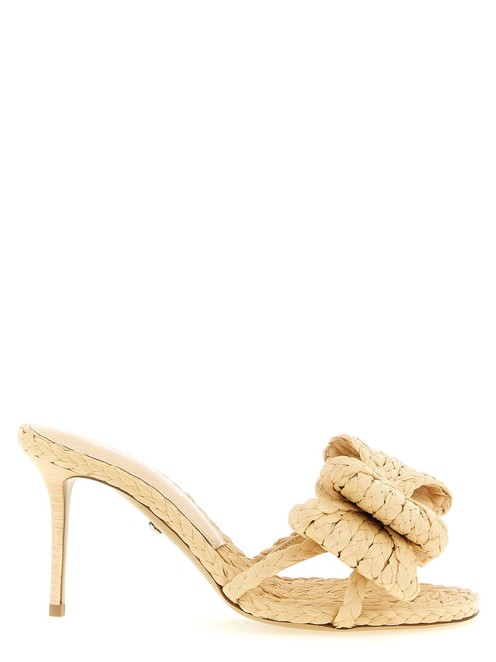 Le Cadeau mules Beige Raffia Sandal
