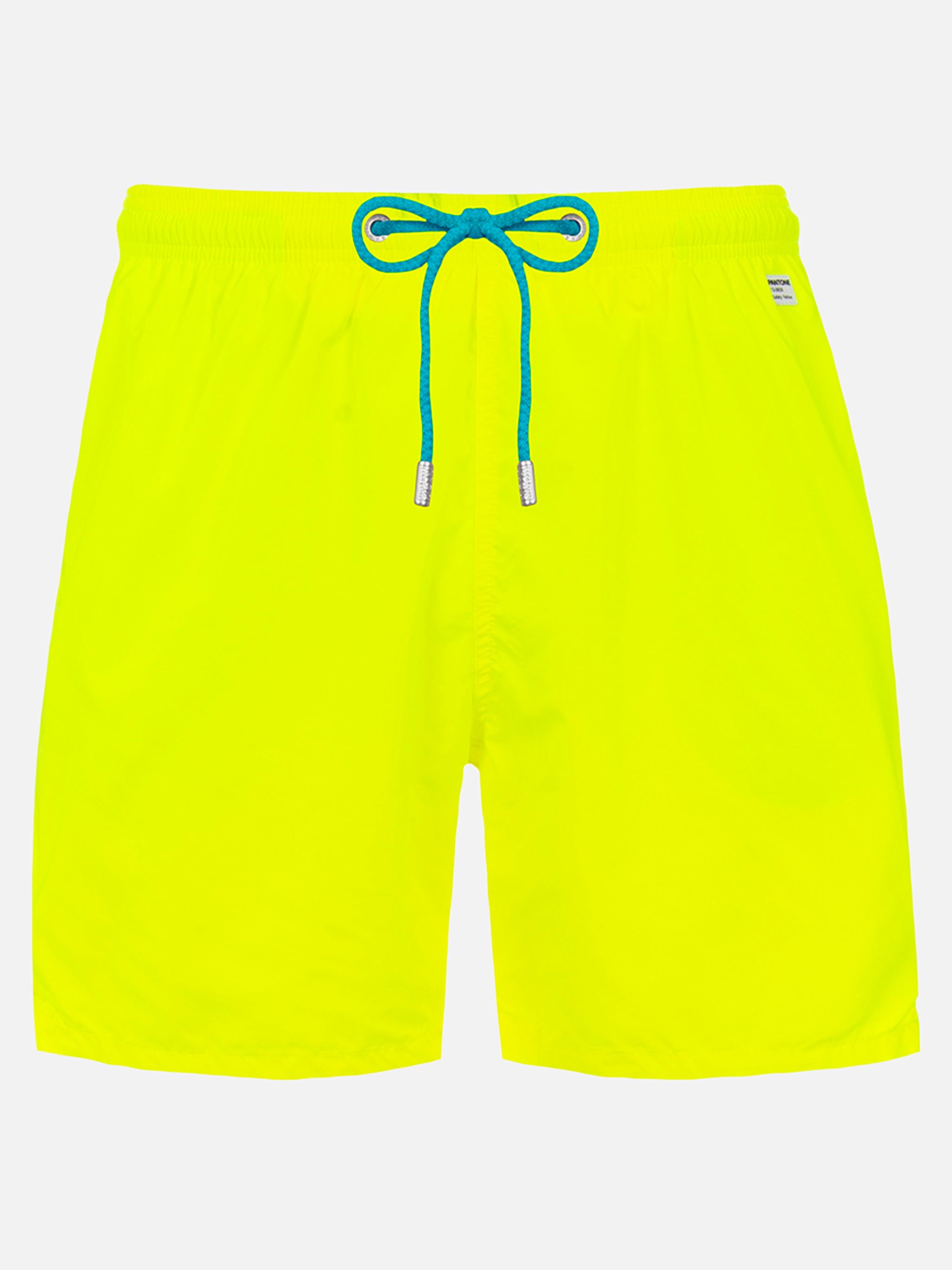 Man Lightweight Fabric Fluo Yellow Swim Shorts Lighting Pantone | Pantone® Special Edition Swimshort