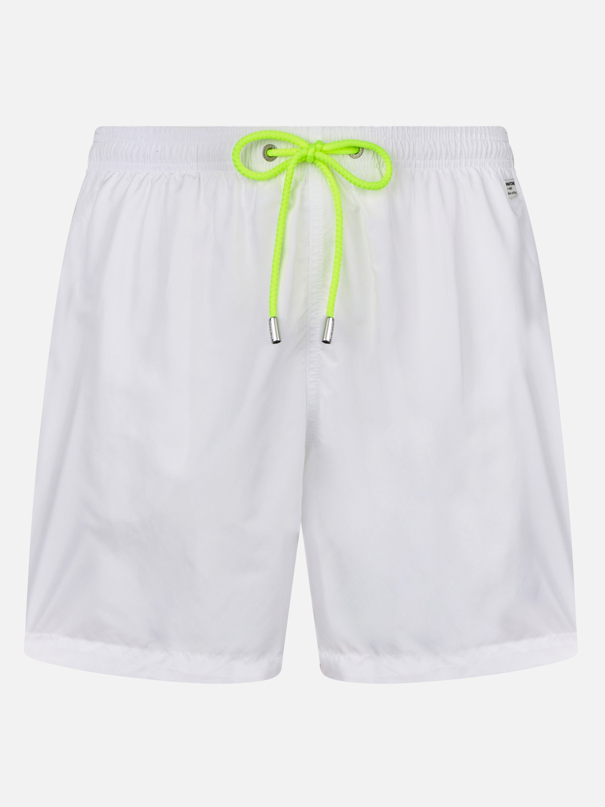 Man Lightweight Fabric White Swim Shorts Lighting Pantone | Pantone® Special Edition Swimshort