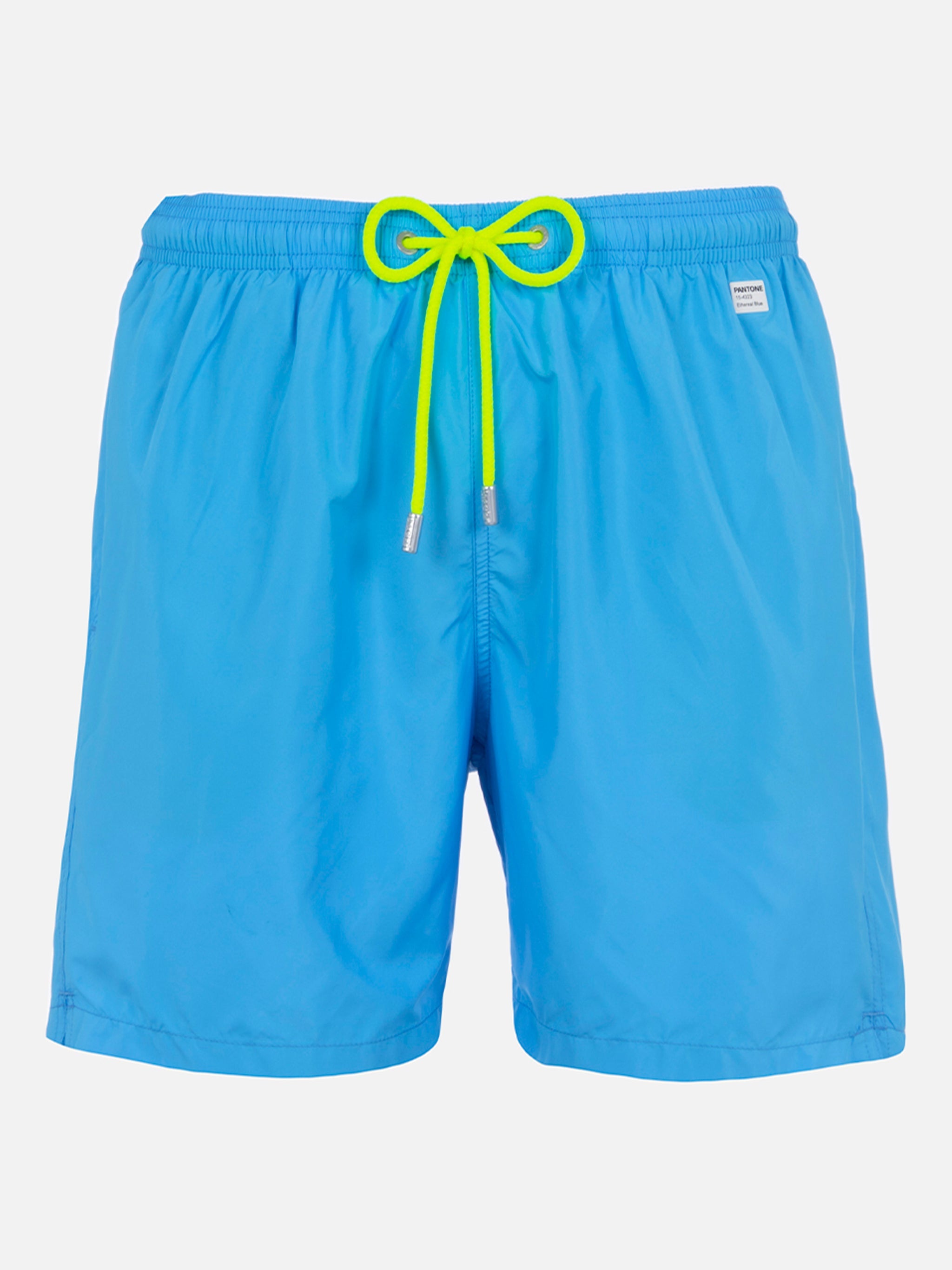 Man Lightweight Fabric Aqua Blue Swim Shorts Lighting Pantone | Pantone® Special Edition Sky Swimshort