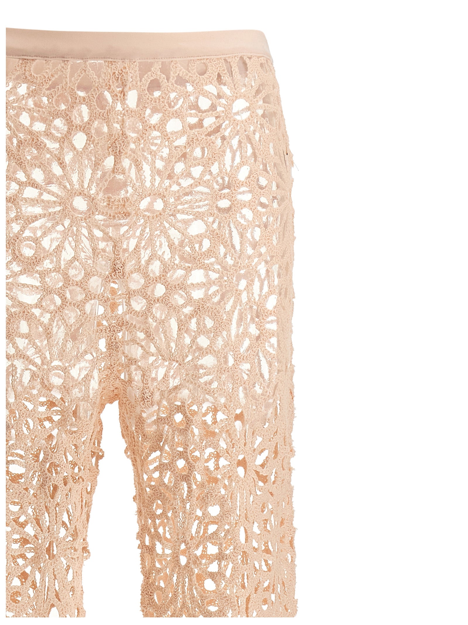 Crochet pants Pink Cotton