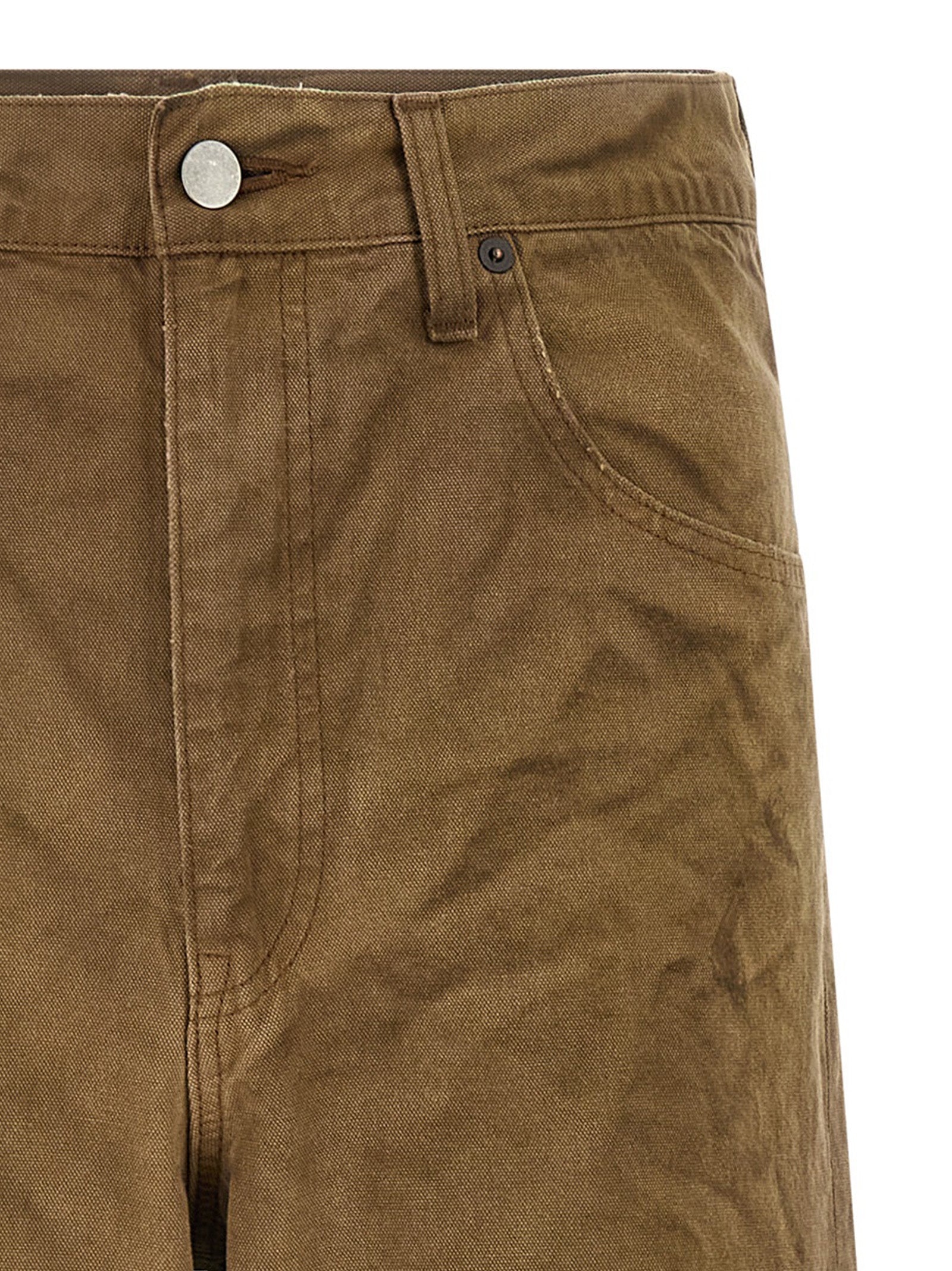 Oxford Dyed Vintage Pants Beige Cotton