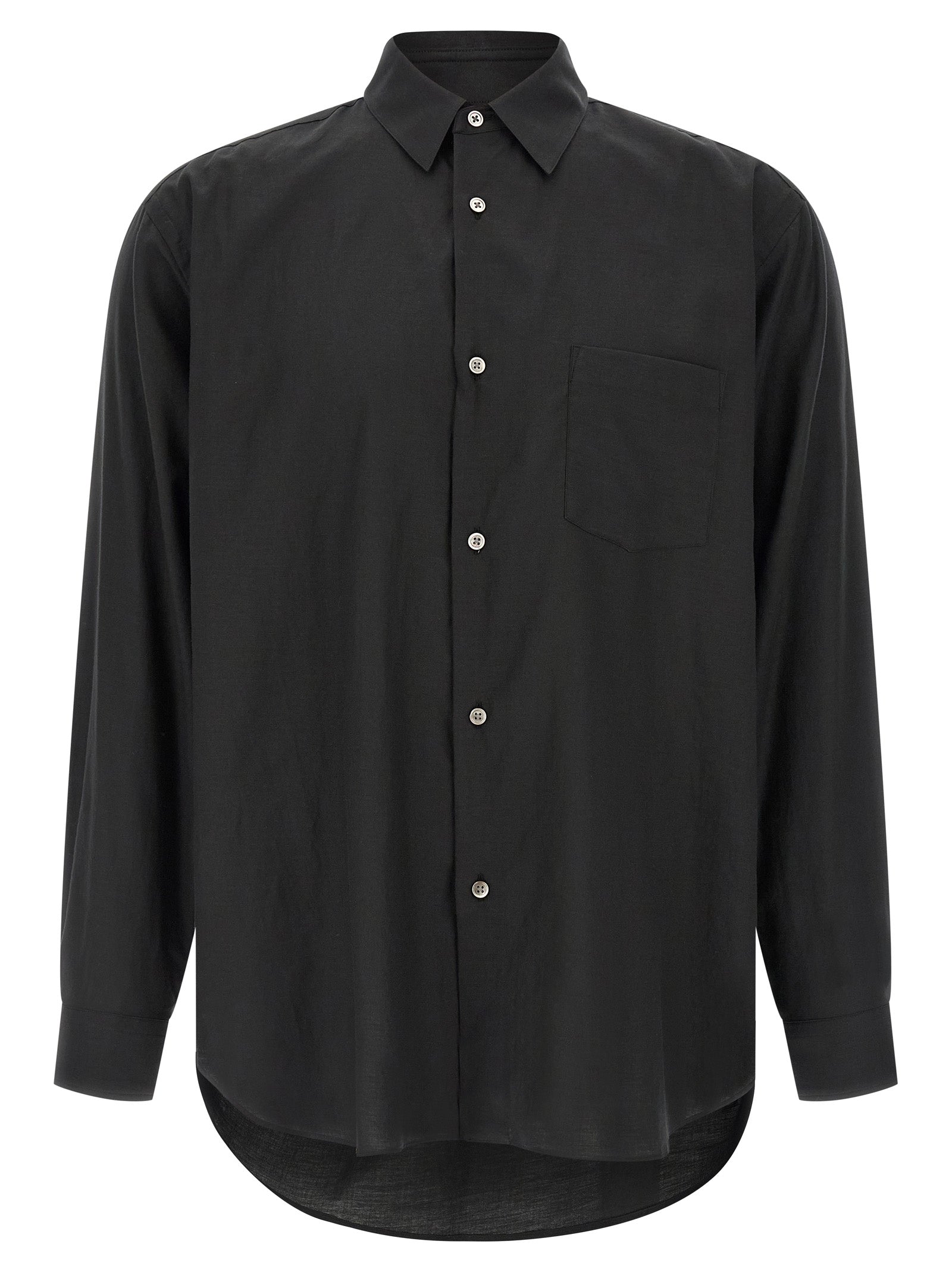Cotton and silk shirt Black Shirt, Blouse