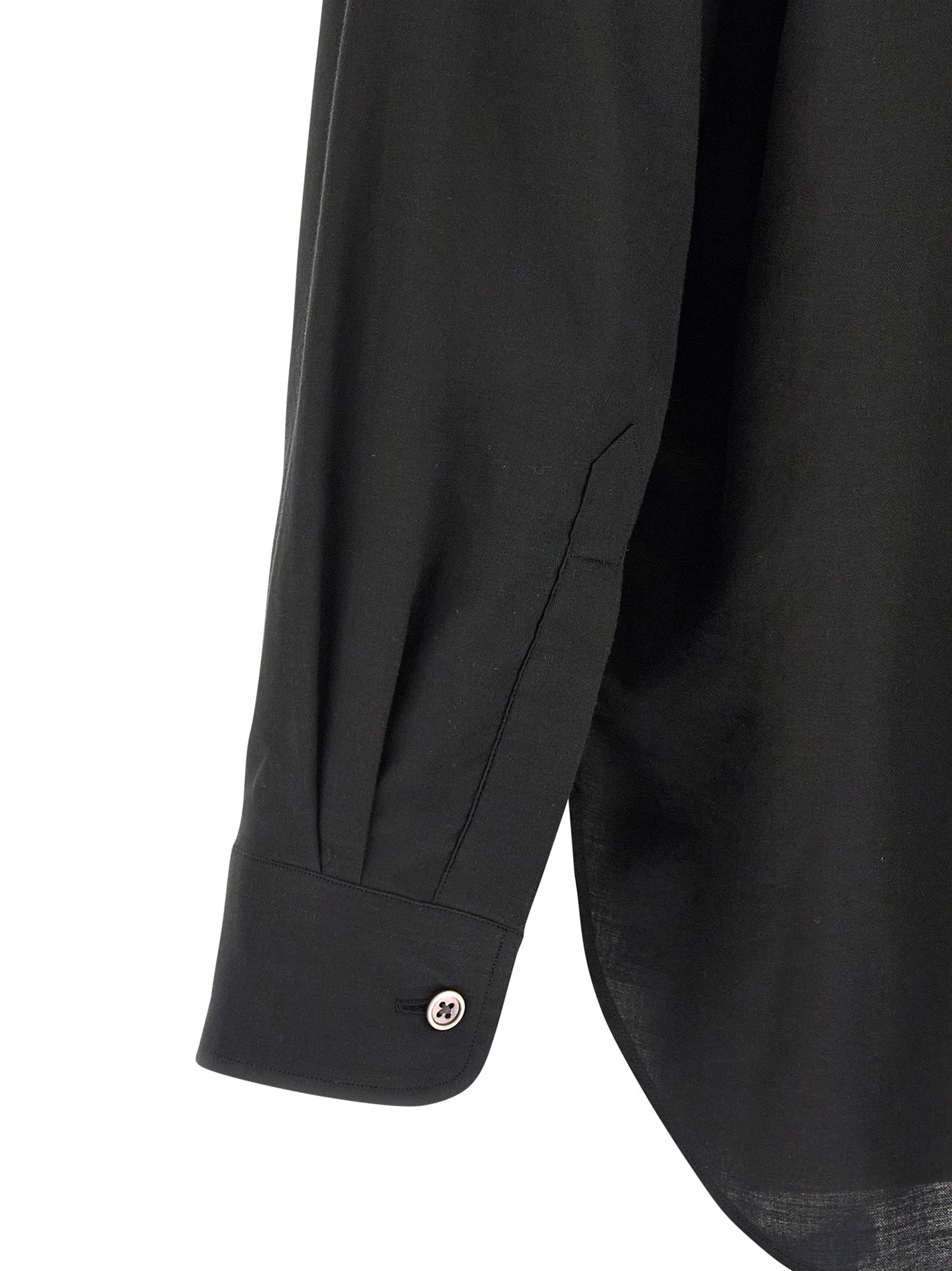 Cotton and silk shirt Black Shirt, Blouse