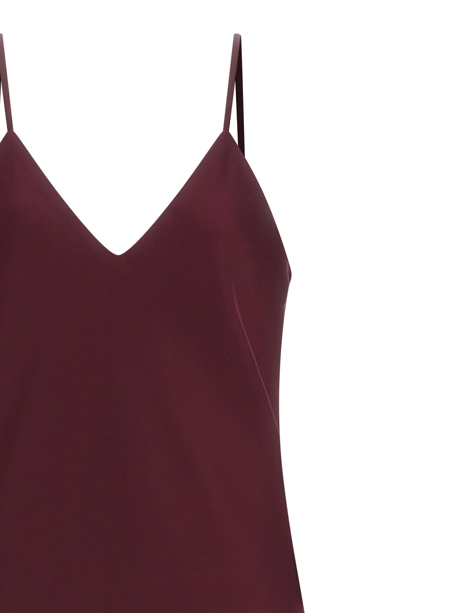 Bias Slip midi dress Bordeaux Polyester