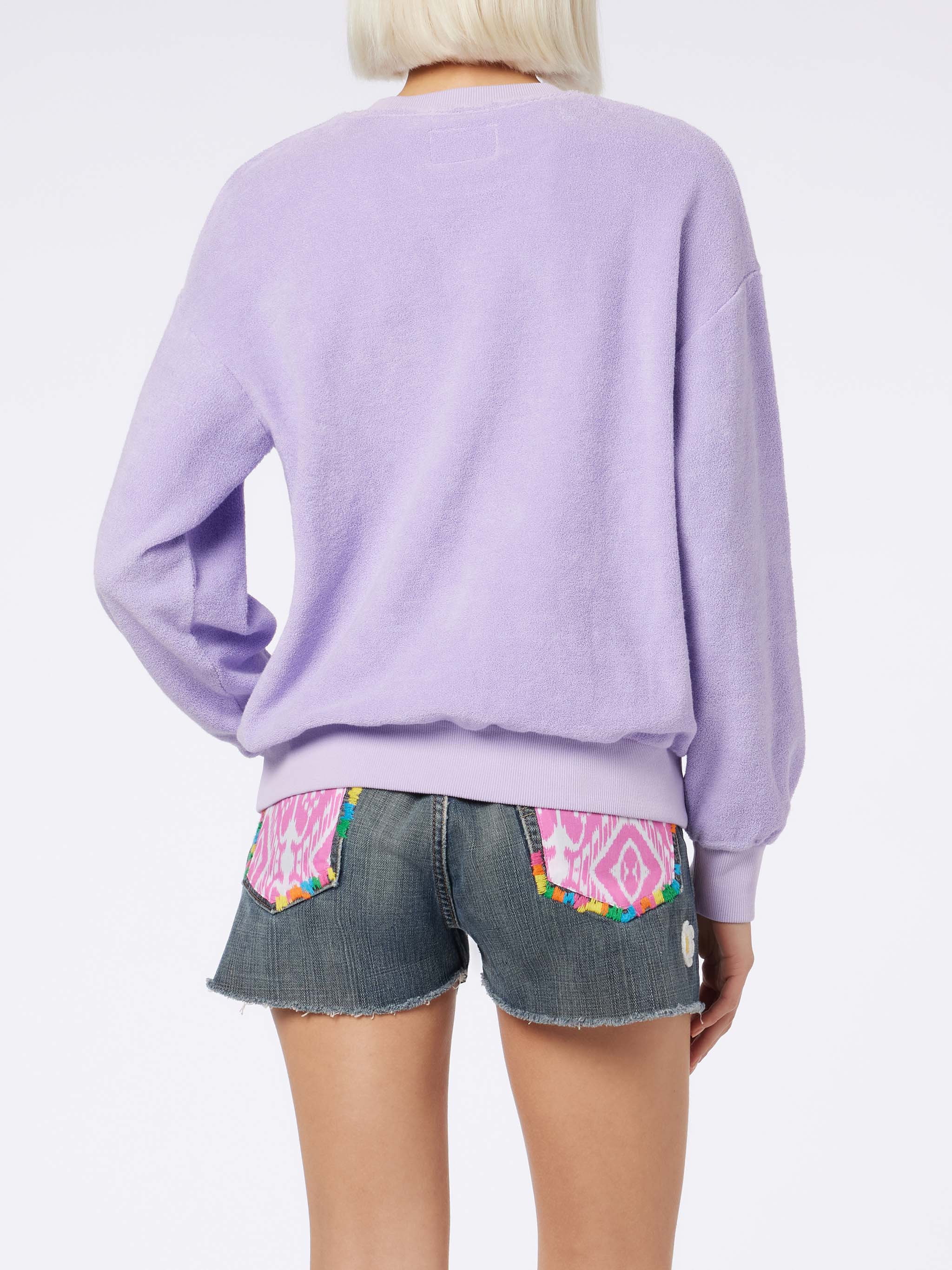Stardust Lilac Terry Cotton Sweatshirt Pink
