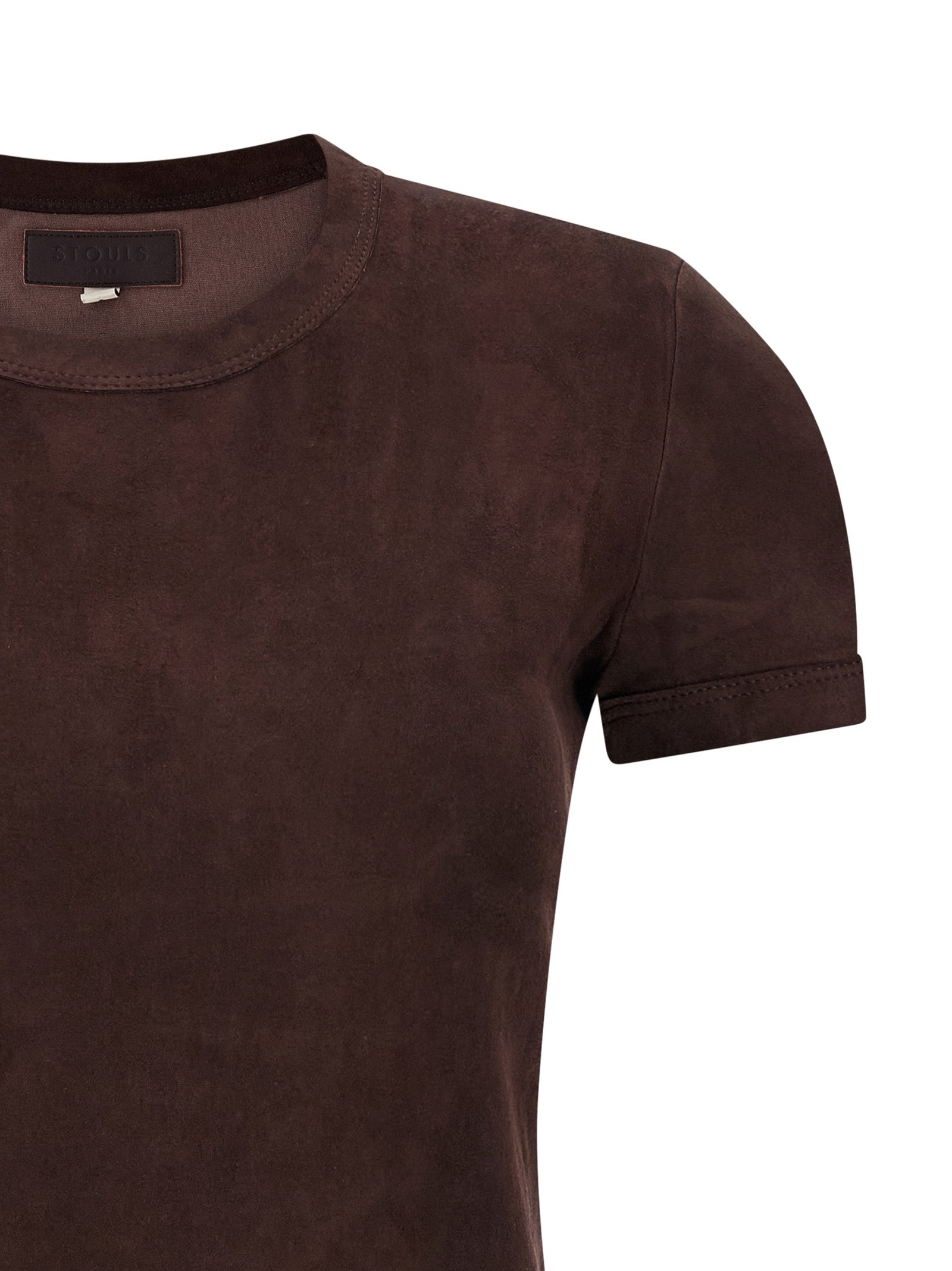 Stouls 05 T-shirt Brown Lamb Leather (ovis Aries)