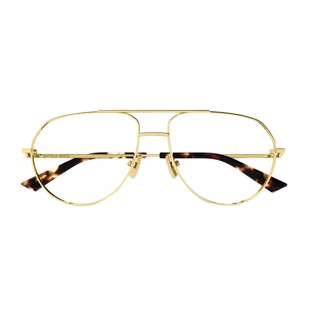 Bottega Veneta BV1302O Linea Minimalist 01 Gold Transparent Oro Metal Occhiali Da Vista