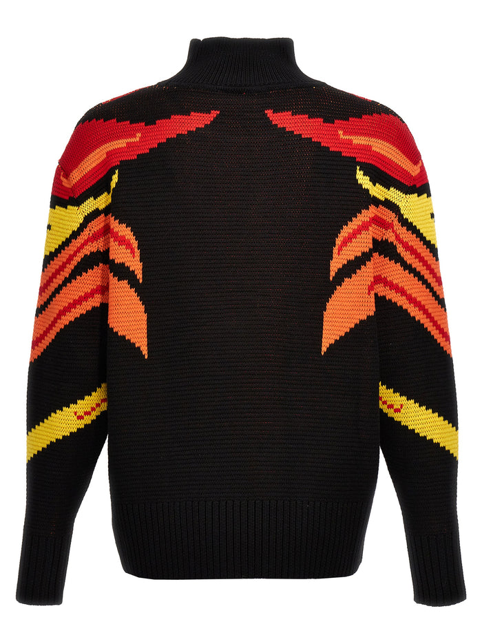 Jacquard sweater Multicolor Wool Sweater, Cardigans