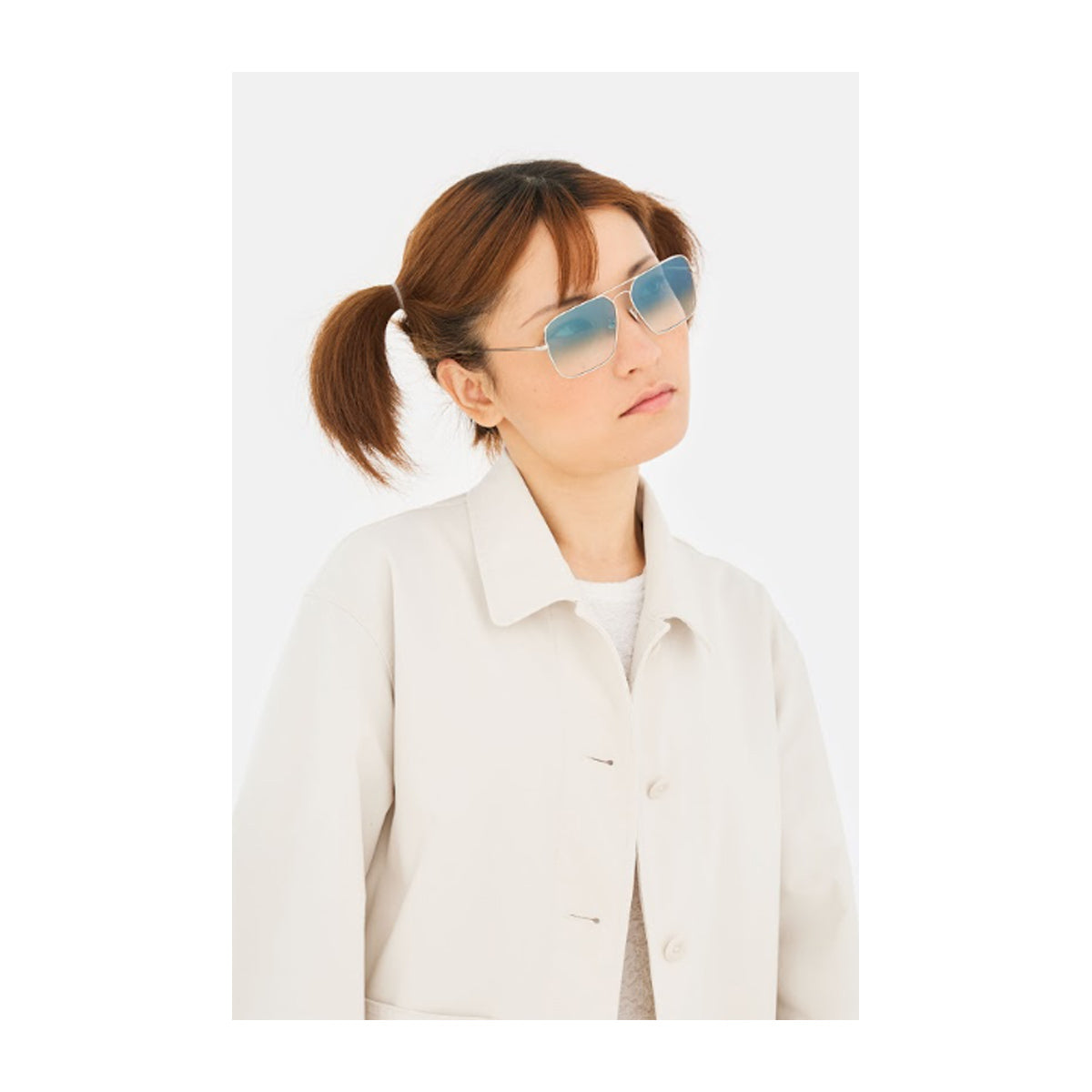 Retrosuperfuture IGGY 2.0 FADEISM AZURE Silver Blu Argento Metal Occhiali Da Sole