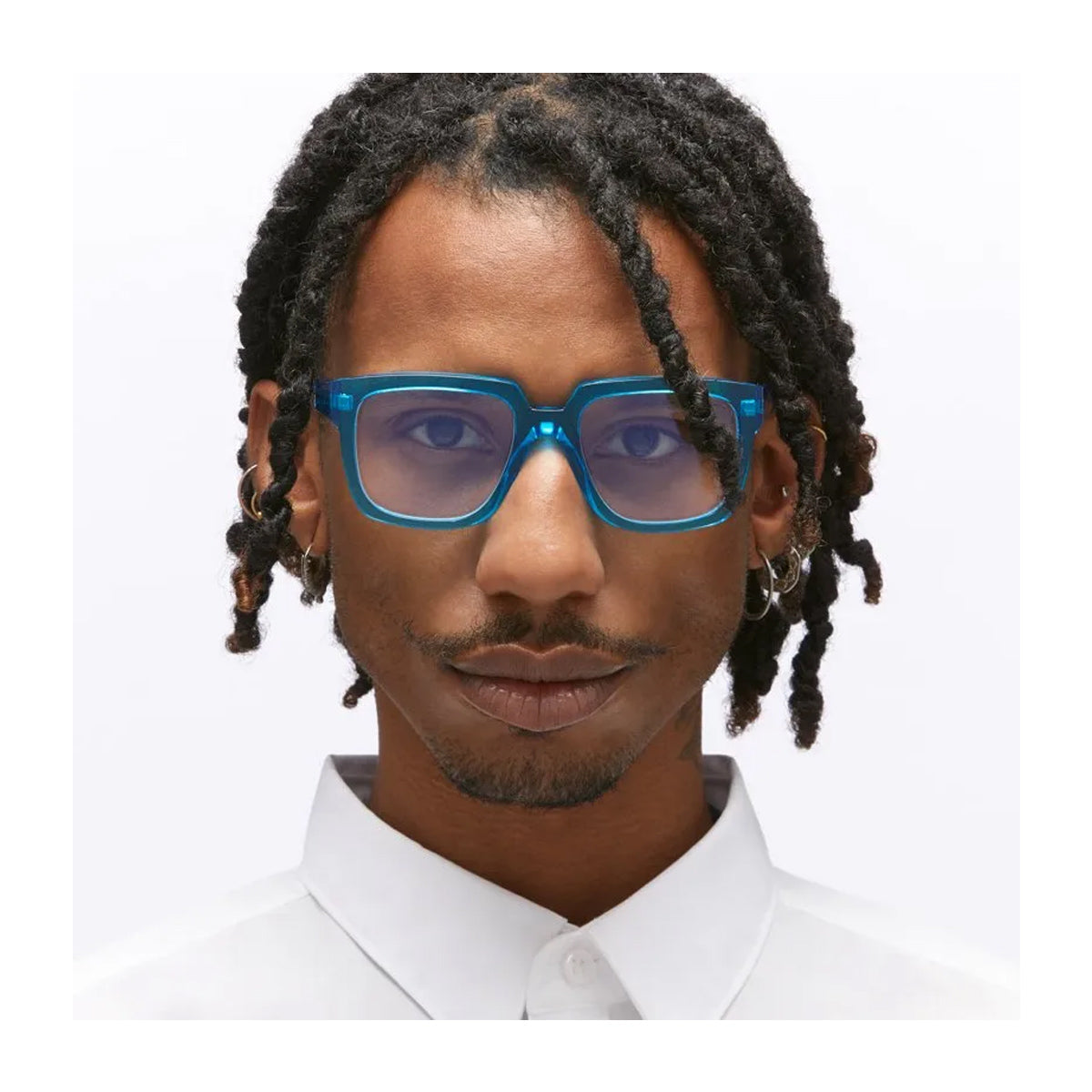 Kuboraum Maske K3 EB Electric Blue Turchese Acetato Mazzucchelli Occhiali Da Vista