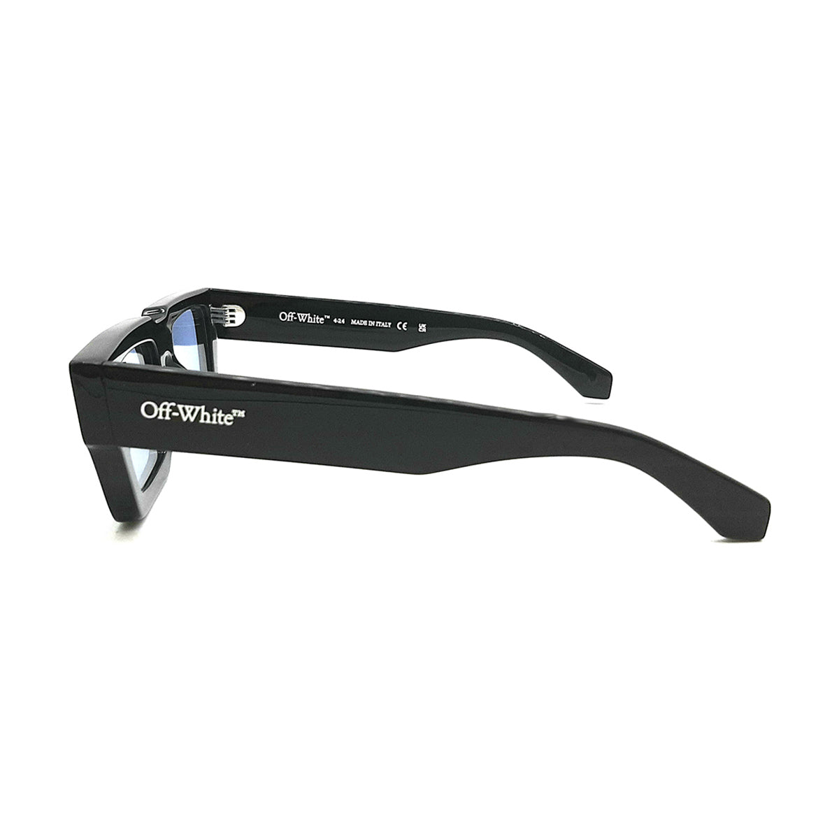 Off-White OERI129 MANCHESTER SUNGLASSES 1040 Black Light Blu Nero Acetate Occhiali Da Sole