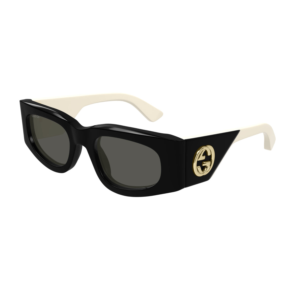 Gucci GG1664S Linea GG Logo 001 Black Ivory Grey Nero Acetate Occhiali Da Sole