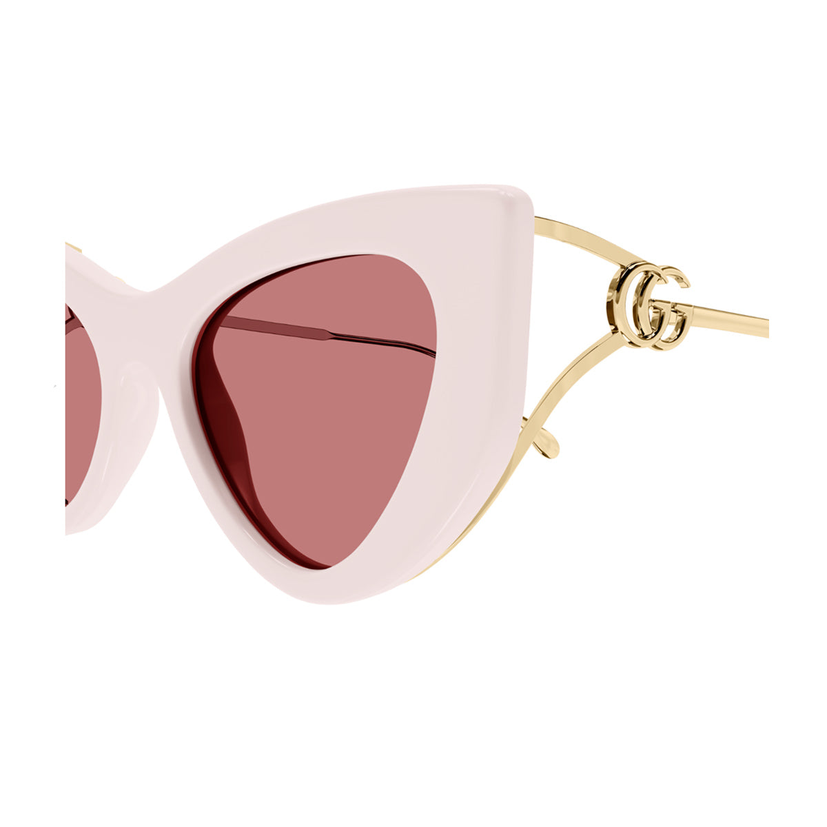 GG1565S LINE FORK 003 Ivory Gold Red Rosa Acetate/metal Occhiali Sole
