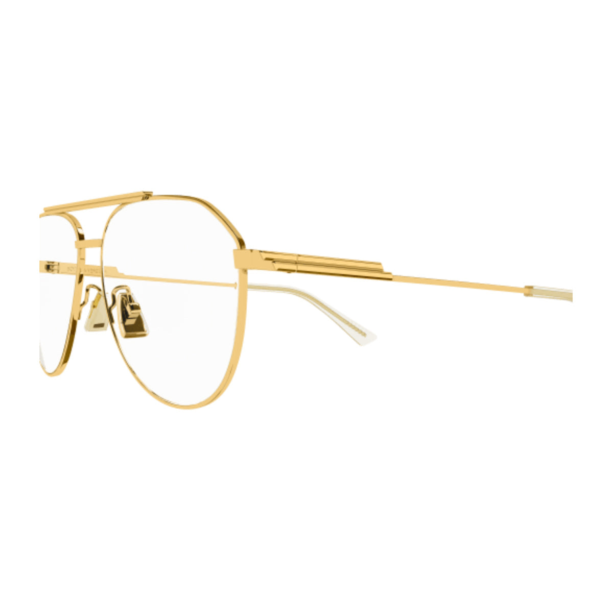 Bottega Veneta BV1158O Linea Minimalist 002 Gold Trasparent Oro Metal Occhiali Da Vista