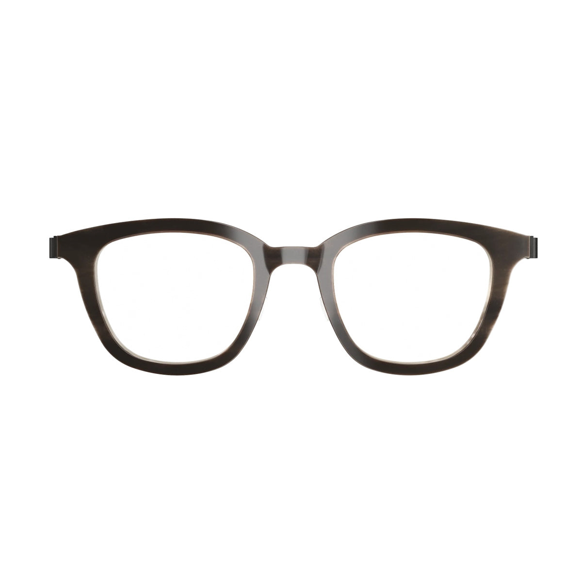Lindberg Buffalo Horn 1862 H18 U9 Marrone Chiaro Nero Satinato Horn/titanium Occhiali Da Vista