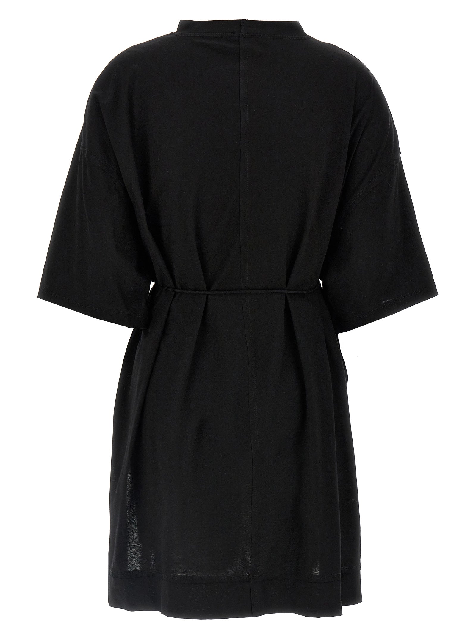 Asymmetric T-shirt Black Cotton