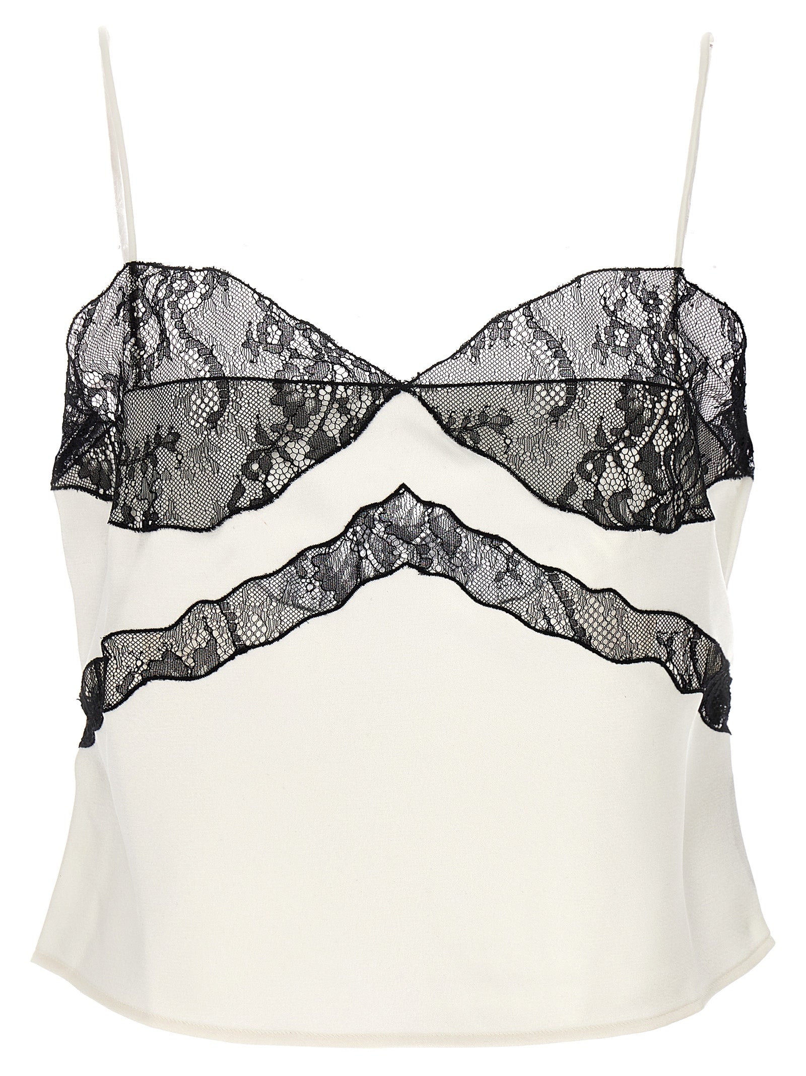 Narcisa top White/black Polyester Tops