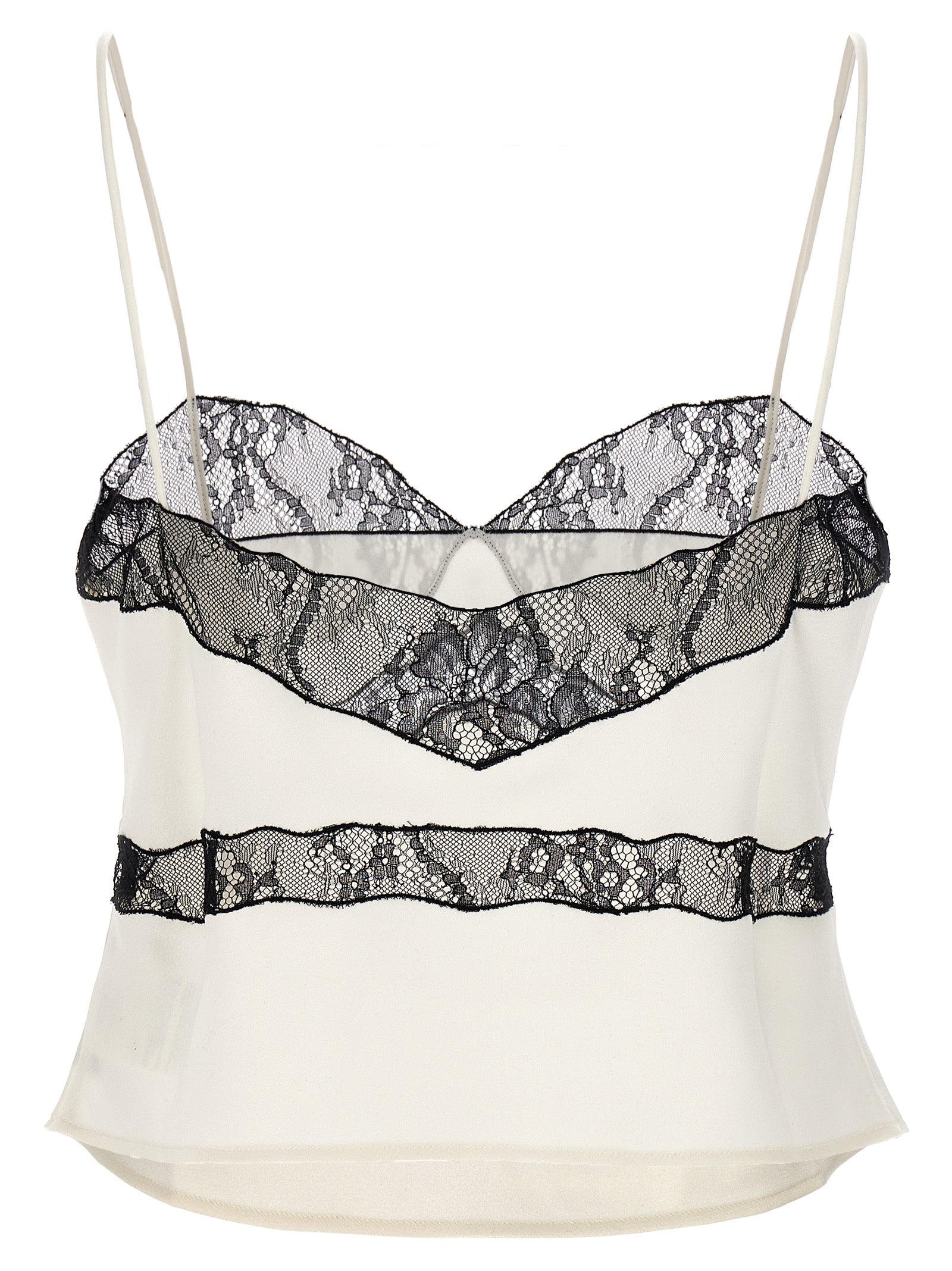 Narcisa top White/black Polyester Tops