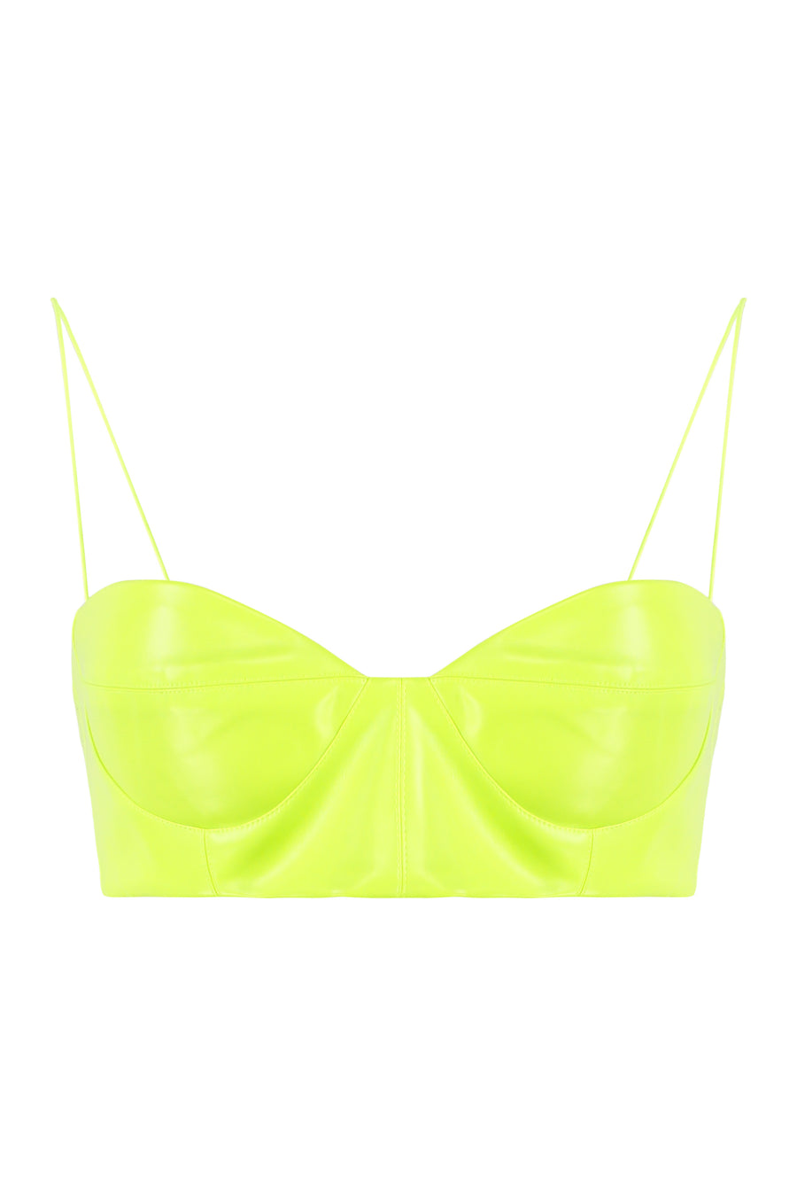 Eco-Leather Top Fluorescent Yellow Polyurethane Tops
