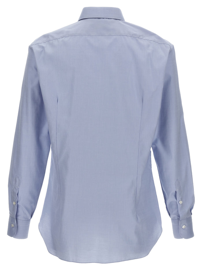 Textured cotton shirt Light Blue Shirt, Blouse