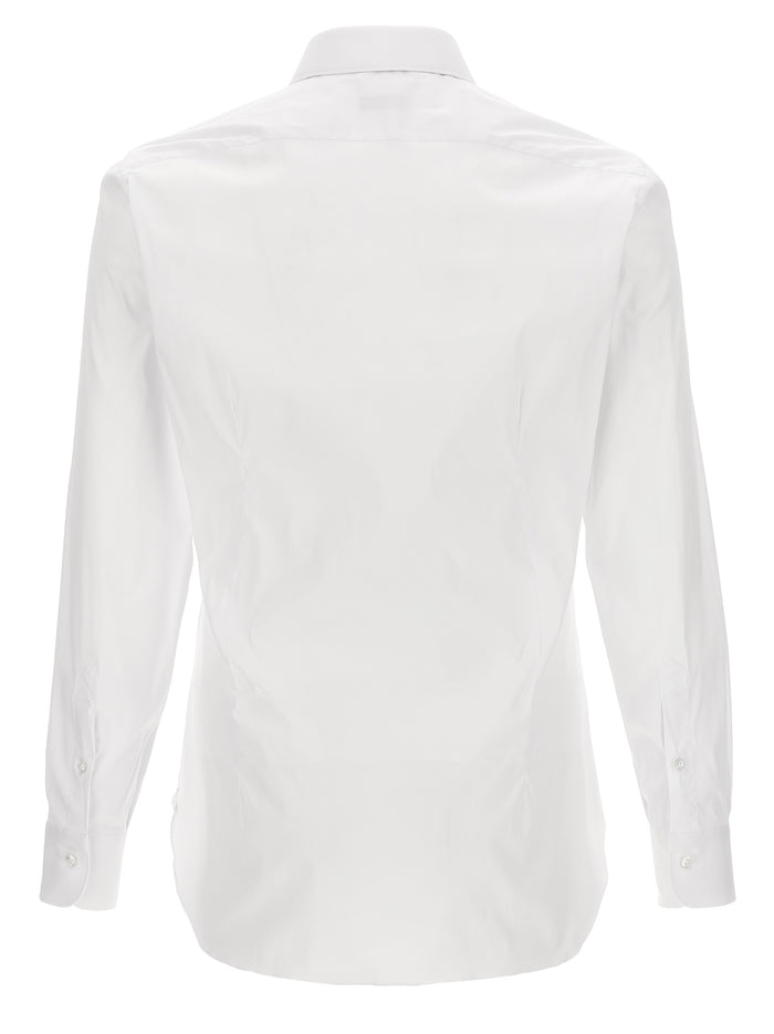 Poplin shirt White Cotton Polyamide Elastane Shirt, Blouse
