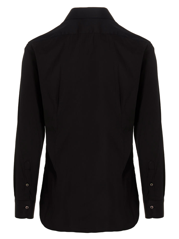 Poplin shirt Black Cotton Polyamide Elastane Shirt, Blouse