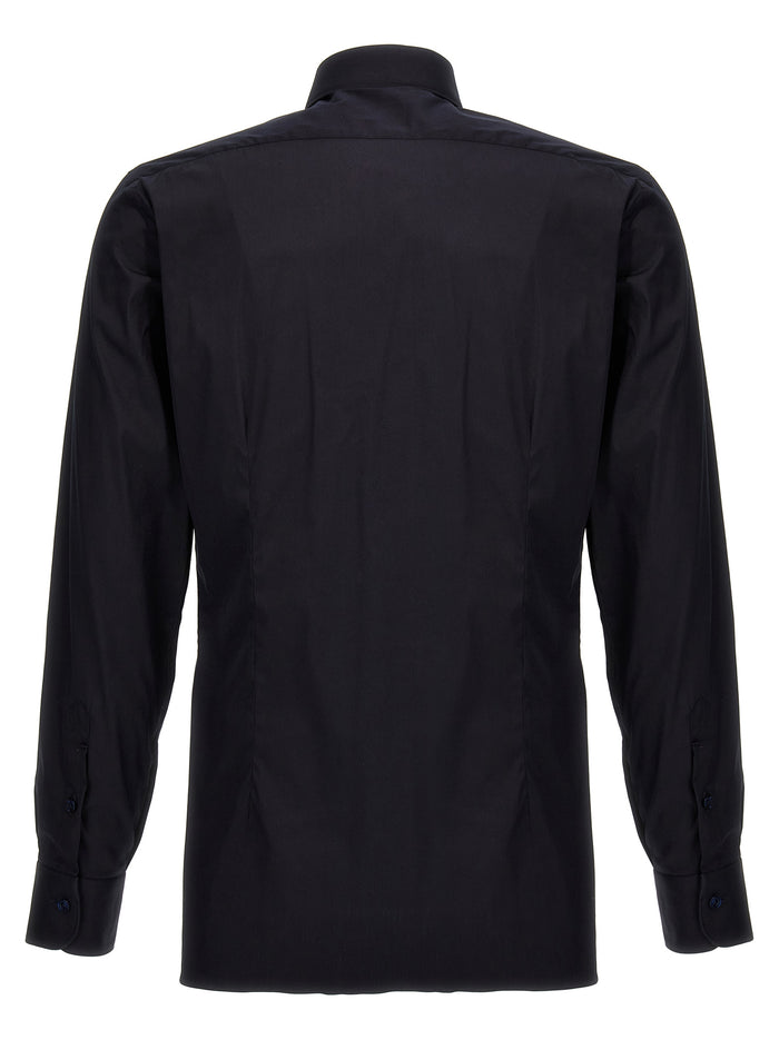 Poplin shirt Blue Cotton Polyamide Elastane Shirt, Blouse