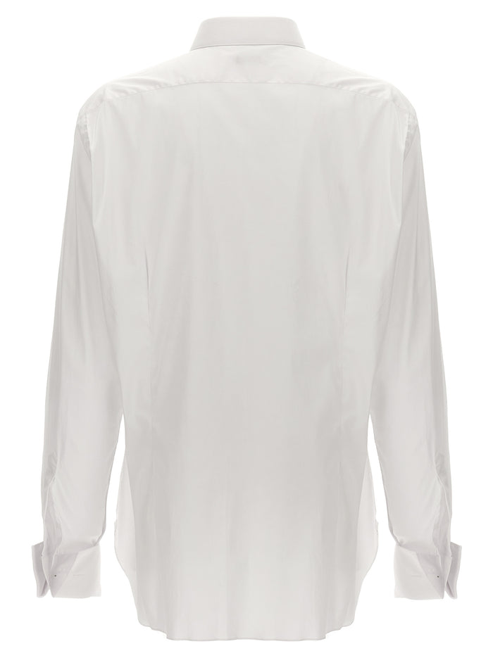 Poplin shirt White Cotton Polyamide Elastane Shirt, Blouse
