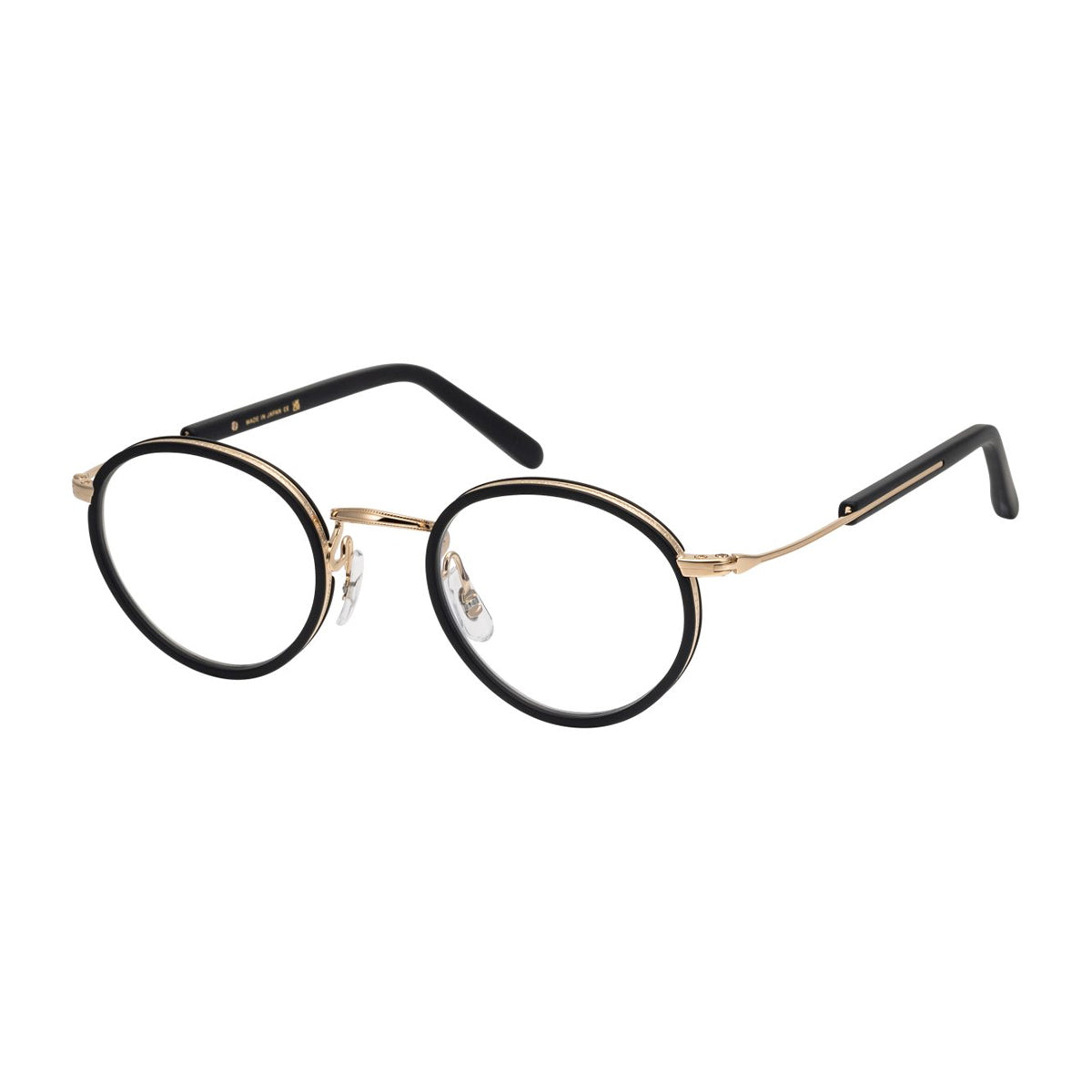 GMS-127 39 BK-Black-Gold Oro Titanium/acetate Occhiali Da Vista