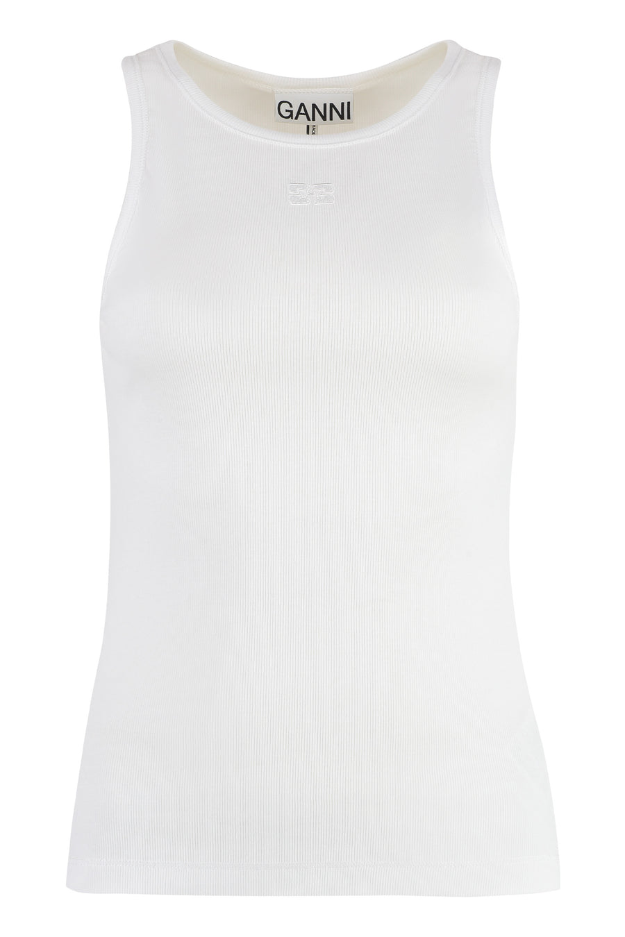 Ribbed Cotton Tank Top White Vests & Tops